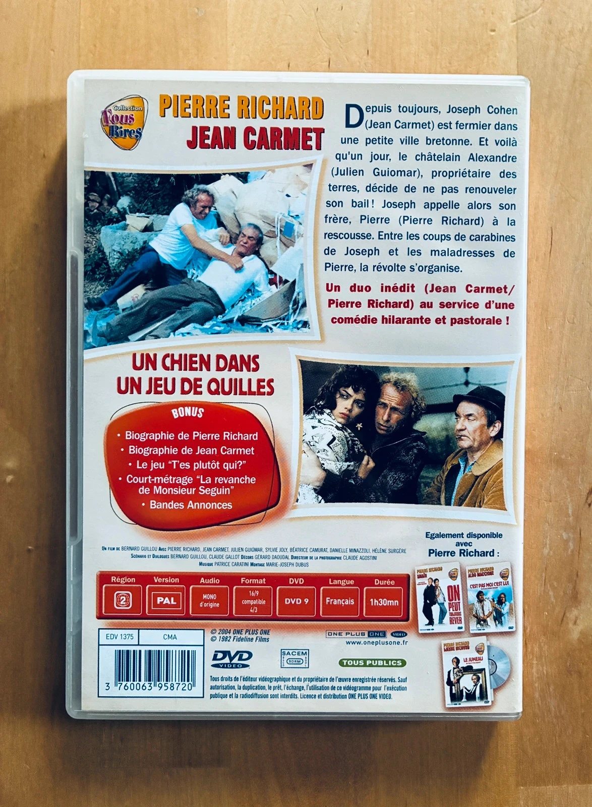 DVD Un chien dans un jeu de quilles Pierre Richard. – photo 3
